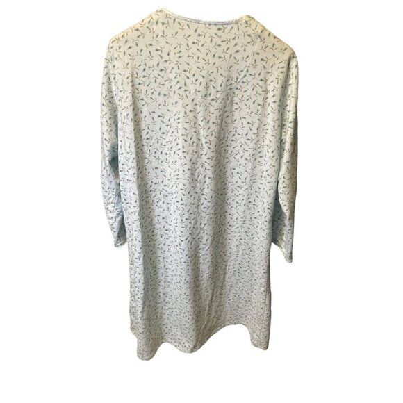 Secret Treasures Blue Floral Full Zip Robe Coverup Sz XL - Picture 2 of 9